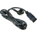Кабель питания Shucko+C19 (3x1.5), 16A, угловая вилка, 3 м Hyperline PWC-IEC19-SHM-3.0-BK 43799 (артикул 15550738) – фото 1