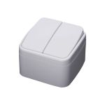 Двухклавишный выключатель STEKKER открытой установки 250В 10А, белый, серия Basic PSW10-42-20 39032 (артикул 16177047) – фото 1