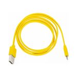 Кабель Rombica USB - Lightning MFI, ПВХ Плоский, 1м, желтый DIGITAL MR-01 CB-MR01Y (артикул 16289998) – фото 1