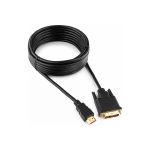 Кабель Cablexpert HDMI-DVI 19M/19M 4.5м single link черный CC-HDMI-DVI-15 (артикул 16205146) – фото 1