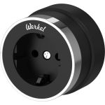 Розетка с заземлением WERKEL W5871051/ Vintage (черный матовый/хром) a055919 (артикул 22051462) – фото 1