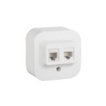 Розетка компьютерная + телефонная Legrand 1-м ОП Quteo 2мод. Leg 782221 255263 (артикул 15788543) – фото 1