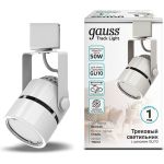 Трековый светильник GAUSS цилиндр GU10 220V IP20 60х145мм белый однофазный 1/50 TR012 (артикул 16856785) – фото 1
