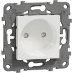 Розетка Schneider Electric Unica New Белый без заземления, со шторками, винтовой зажим, 16А, 250В NU503318 (артикул 19936252) – фото 1