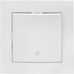 Проходной 1-клавишный выключатель EKF Валенсия, 10А белый PROxima EWV10-025-10 (артикул 16373709) – фото 1