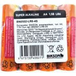 Алкалиновые батарейки Bikson тип АА, 1,5V, 4шт, Бат469 (артикул 21680866) – фото 1