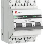 Автоматический выключатель EKF PROxima, ВА 47-63, 3P, 10А, В, 4,5kA, SQ mcb4763-3-10B-pro (артикул 16040438) – фото 1