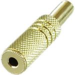 Разъем аудио Pro Legend 3.5мм гнездо стерео металл на кабель, Gold PL2111 (артикул 24605739) – фото 1