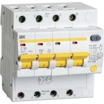Автоматический дифференциальный выключатель тока IEK 4п 7.5мод. C 50A 30mA тип AC 4.5kA АД-14 ИЭК MAD10-4-050-C-030 (артикул 15164945) – фото 1