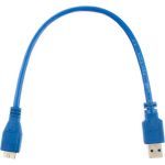 Кабель Cablexpert Pro USB 3.0 AM/micro BM 9P, 30см, экран, синий, пакет CCP-mUSB3-AMBM-1 (артикул 16205260) – фото 1