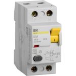 Дифференциальный выключатель IEK, УЗО, 2п, 80А, 30мА, ВД1-63, АС, MDV10-2-080-030 (артикул 15166394) – фото 1