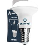 Светодиодная лампа Включай 6W E14 R39 4000K 220V пластик+алюминий LED PREMIUM R39-6W-E14-W 1007825 (артикул 16834675) – фото 1