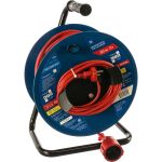 Силовой удлинитель на катушке Power Cube 1 розетка, без заземления, 10 А/2,2 кВт, 50 м PC20203 (артикул 16207368) – фото 1
