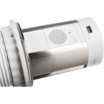 Автоматический блок розеток Mebax 17J 2 секции Серебро+Белый d100мм 2 USB + BT колонка, 00-00001173 (артикул 16258712) – фото 1