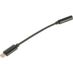 Переходник для передачи аудиосигнала Cablexpert Lightning/Jack3.5F, черный CCA-LM3.5F-01 (артикул 16206452) – фото 1