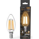 Лампа Gauss Filament Свеча 13W 1100lm 2700К Е14 LED 1/10/50 103801113 (артикул 23563467) – фото 1