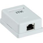 Настенная информационная розетка IEK ITK RJ45 кат. 6 FTP 1-порт CS2-1C06F-12 (артикул 21359362) – фото 1