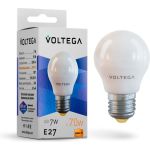 Светодиодная лампа VOLTEGA Шар Е27 2800К 7W 7052 (артикул 16183544) – фото 1