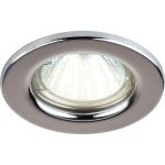 Встраиваемый светильник truEnergy с цоколем gu5.3 d80xh30мм ip20 хром/сталь 21200 (артикул 24458733) – фото 1