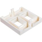 Вставка LANMASTER 45x45 на 2 кейстоуна, белая, LAN-SIP-24R-WH (артикул 16102046) – фото 1