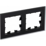 2-местная рамка Schneider Electric AtlasDesign NATURE матоваое стекло черный ATN331002 (артикул 18109639) – фото 1