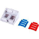 Вставка типа Mosaic NIKOMAX 45x45мм, 2 порта, белая NMC-PM2P-AF-WT (артикул 15896257) – фото 1