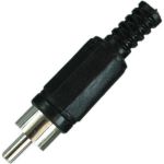 Разъем RCA штекер Pro Legend пластик на кабель, черный, PL2146 (артикул 24606987) – фото 1