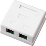 Комбинированная внешняя розетка REXANT RJ-45(8P-8C) + RJ-11(6P-4C), UTP 03-0120 (артикул 22875579) – фото 1