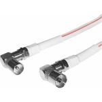 Коаксиальный телевизионный кабель DORI SAT-50 1 м F-разъем-F-разъем + TV-переходник 40743 (артикул 22153977) – фото 1