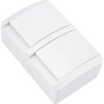Двойная накладная розетка KRANZ горизонтальный блок с/з IP54 16А белая KR-78-0805 (артикул 21587080) – фото 1