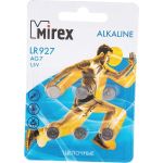 Батарея Mirex, щелочная AG7 / LR927 1,5V 6 шт ecopack 23702-LR927-E6 (артикул 17275080) – фото 1