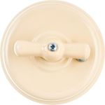 Поворотный выключатель Interior Electric керамика, слоновая кость, серия АРБАТ ВК003 (артикул 16204175) – фото 1