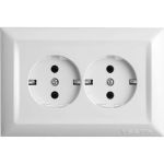 Двойная розетка Vesta Electric Roma c заземлением F00050200BEL (артикул 23300505) – фото 1