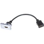 Вставка LANMASTER Mosaic 22.5x45 с адаптером HDMI, мама-мама, белая LAN-SIP-22HDMI-WH (артикул 16466353) – фото 1