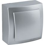 Выключатель NILSON 1ОП серебро Themis metallic 26131001 (артикул 16351917) – фото 1