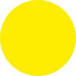 Наклейка-информационный знак REXANT Желтый круг, d - 150мм, 10шт 56-0014 (артикул 16124439) – фото 1