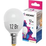Светодиодная лампа КОСМОС LED GL 12Вт 220В E14 3000K, LkeLED12wGL45E1430 (артикул 23283963) – фото 1