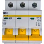 Автоматический модульный выключатель IEK, 3 полюса, B, 63А, ВА47-29, 4.5кА, ИЭК MVA20-3-063-B (артикул 15164531) – фото 1