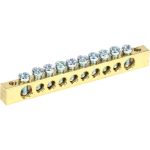 Шина PEN земля-ноль REXANT 6x9 мм 10/2 10 групп/крепеж по краям 11-2367 (артикул 22173759) – фото 1