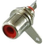 Разъем RCA гнездо Pro Legend металл на корпус, красный, PL2169 (артикул 24606693) – фото 1