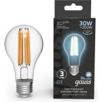 Лампа Gauss Filament А70 30W 3100lm 4100К Е27 LED 1/10/40 102902230 (артикул 23563407) – фото 1