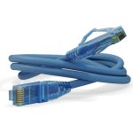 Патч-корд Hyperline PC-LPM-UTP-RJ45-RJ45-C6-0.5M-LSZH-BL U/UTP, Cat.6 (100% Fluke Component Tested), LSZH, 0.5 м, синий 230201 (артикул 19591056) – фото 1