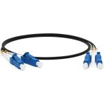 Патч-корд Hyperline FC-D2-9-LC/UR-LC/UR-H-1M-LSZH-BK волоконно-оптический (шнур) SM 9/125 (OS2), LC/UPC-LC/UPC, 2.0 мм, duplex, LSZH, 1 м, черный 225259 (артикул 19591164) – фото 1