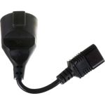 Кабель-переходник ExeGate UPS-розетка Power EC-3/0.75mm2, 10A, медь, черный, 0.15м 280681 (артикул 21641230) – фото 1