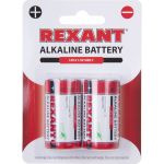 Алкалиновая батарейка REXANT тип С, LR14 2 шт 30-1014 (артикул 20899227) – фото 1