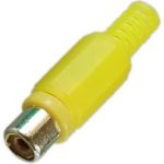 Разъем RCA гнездо Pro Legend пластик на кабель, желтый, PL2156 (артикул 24605991) – фото 1