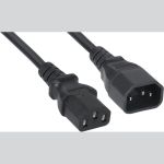 Кабель питания монитор-компьютер Cabeus IEC 320 C13 - IEC 320 C14 (3x0.75) 0.6м PC-189-VDE-0.6M (артикул 19562880) – фото 1