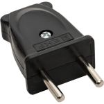 Плоская вилка EKF без заземления черная 10А 250 В Proxima AVP10-30-rpl (артикул 23090049) – фото 1
