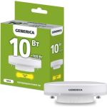 Светодиодная лампа GENERICA T80 таблетка 10Вт 230В 3000К GX53 LL-T80-10-230-30-GX53-G (артикул 25127895) – фото 1