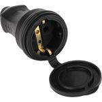 Переносная розетка PROCONNECT влагозащищенная с крышкой 2P+PE 230V, 16 А, IP44 каучук 111-004-4 (артикул 21587176) – фото 1